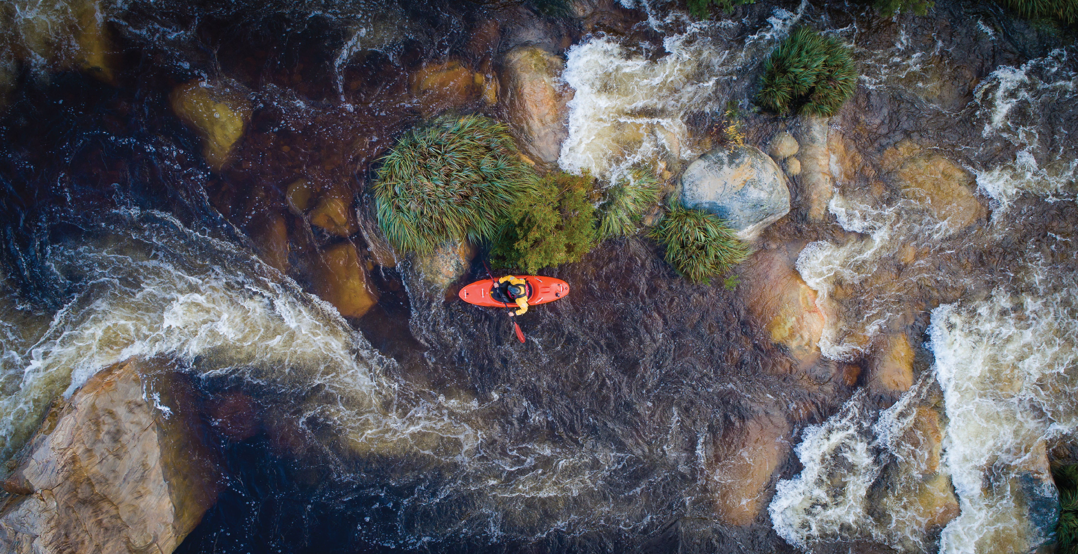 Kayaker in river